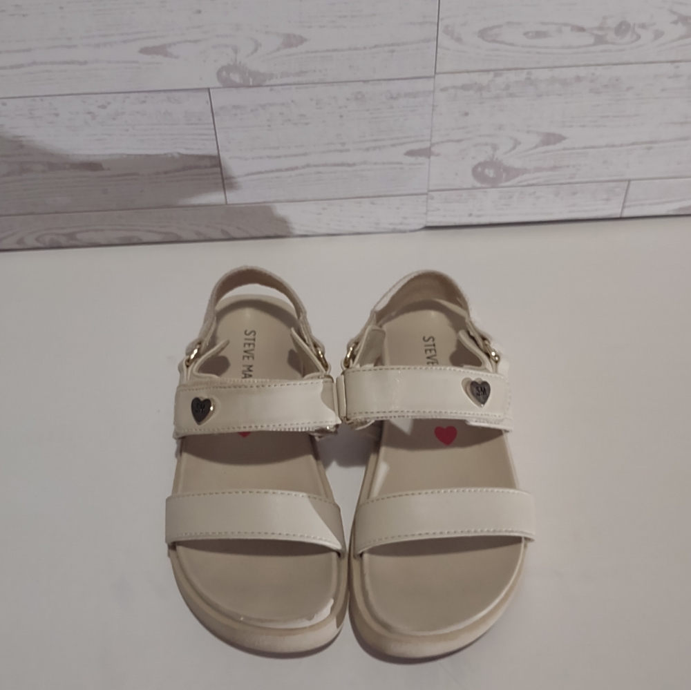 Steve Madden Kids' Size 10 Mona flatform sandals Cream